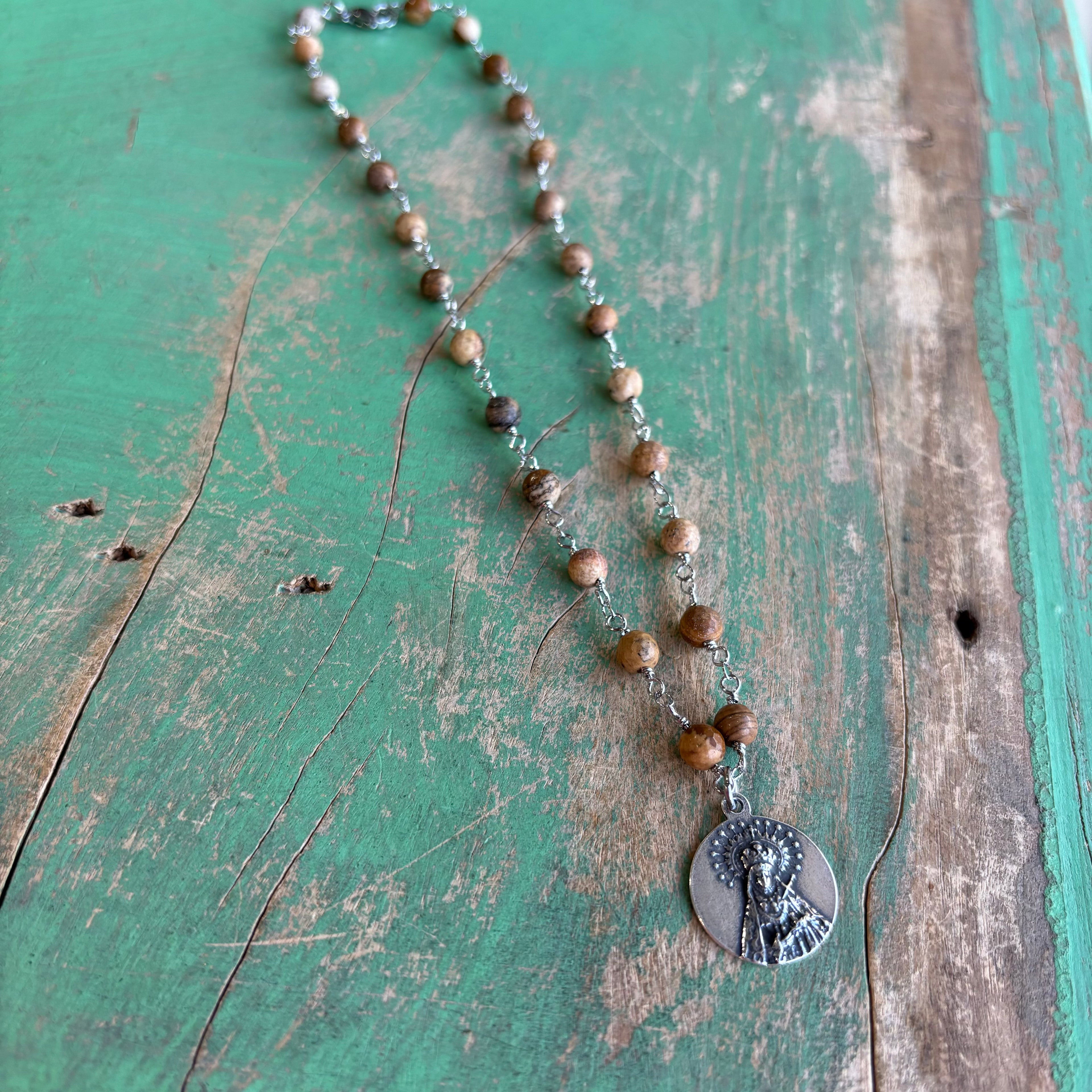 Reyna Natural Jasper Necklace or Earrings