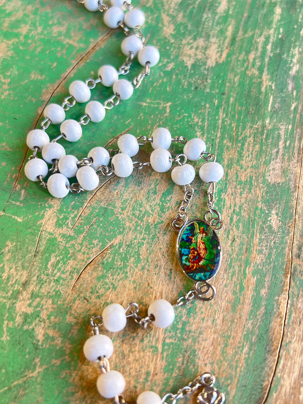Guardian Angel Rosary with Case