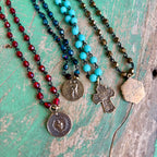 Beaded Faith Bronze Necklace