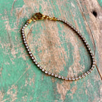 Stainless Steel Gold Rhinestone Bracelet
