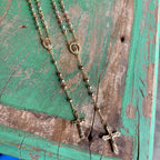 Tri Color OLG 4MM Rosary Necklace or Bracelet