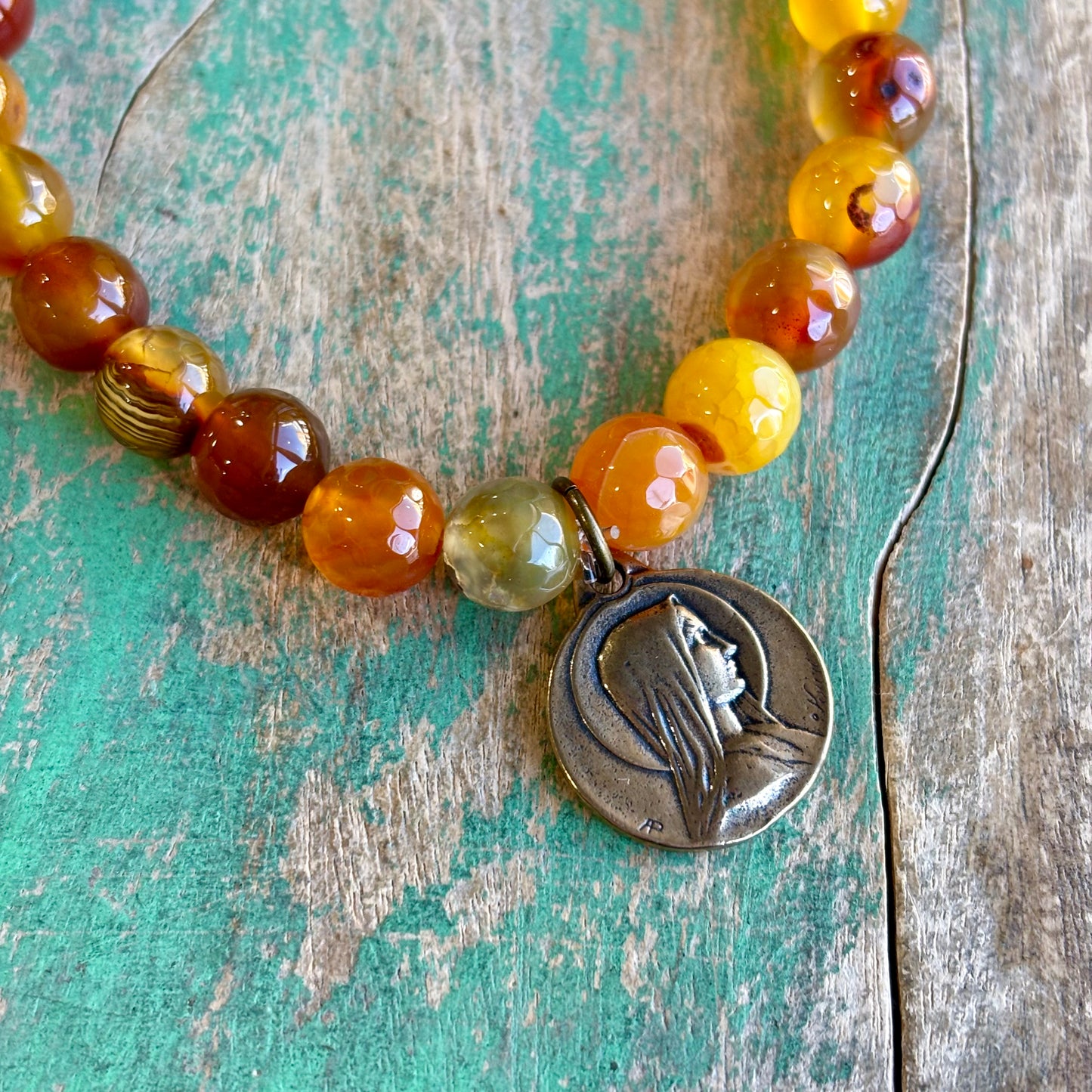 Orange Our Lady of Lourdes Bracelet