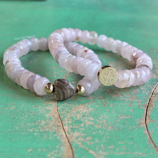 Pink Quartz Faith Bracelet