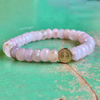 Pink Quartz Faith Bracelet