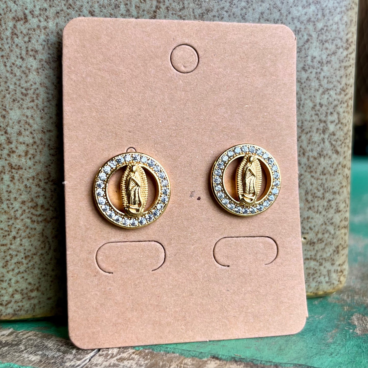 Round OLG CZ Stud Earrings