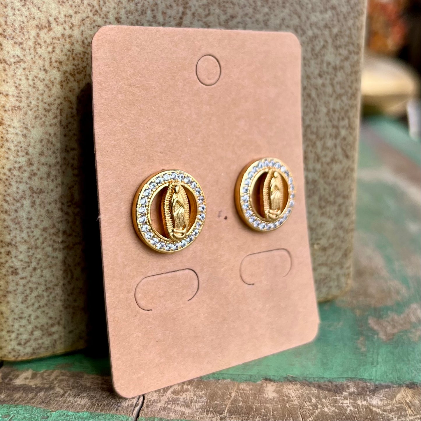 Round OLG CZ Stud Earrings