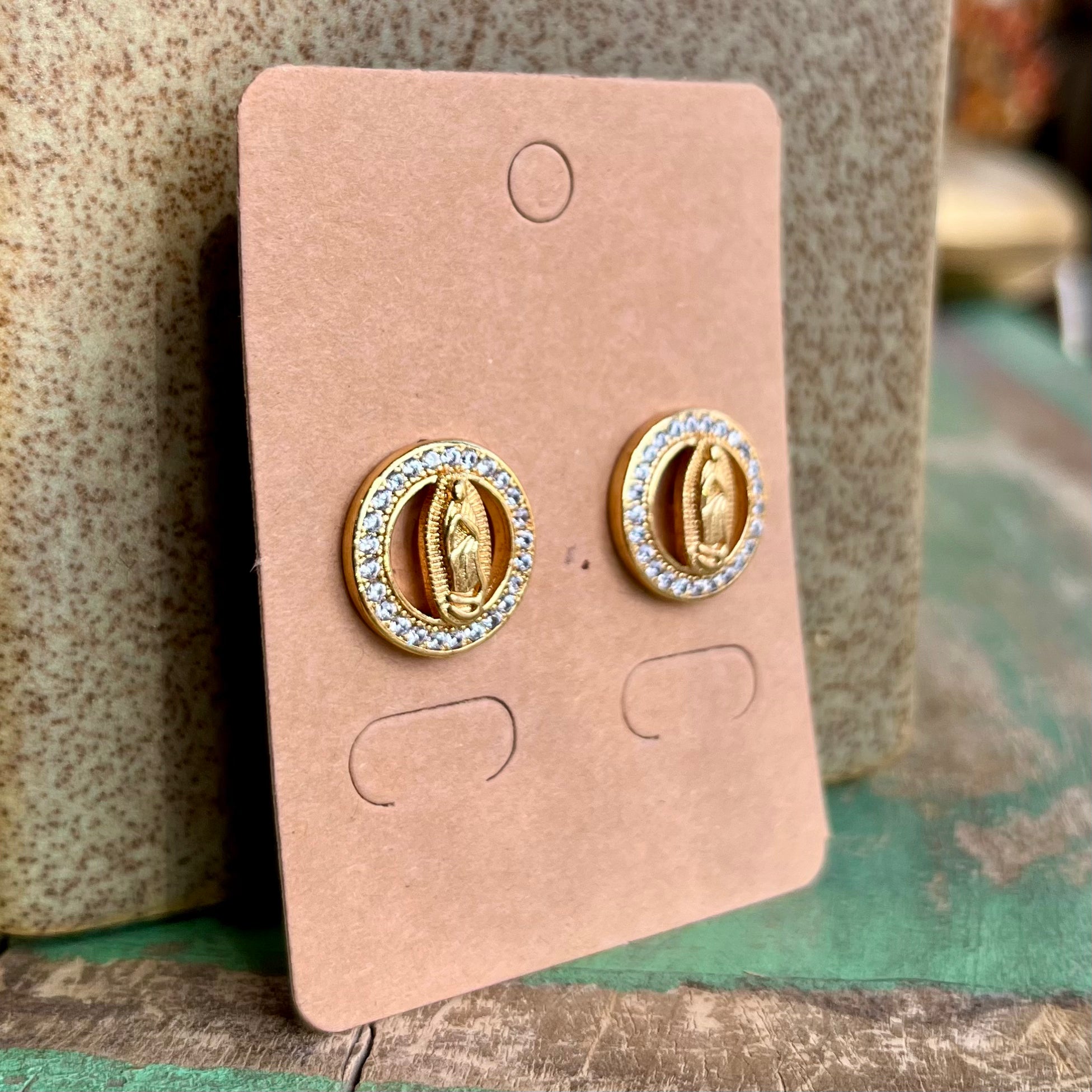 Round OLG CZ Stud Earrings