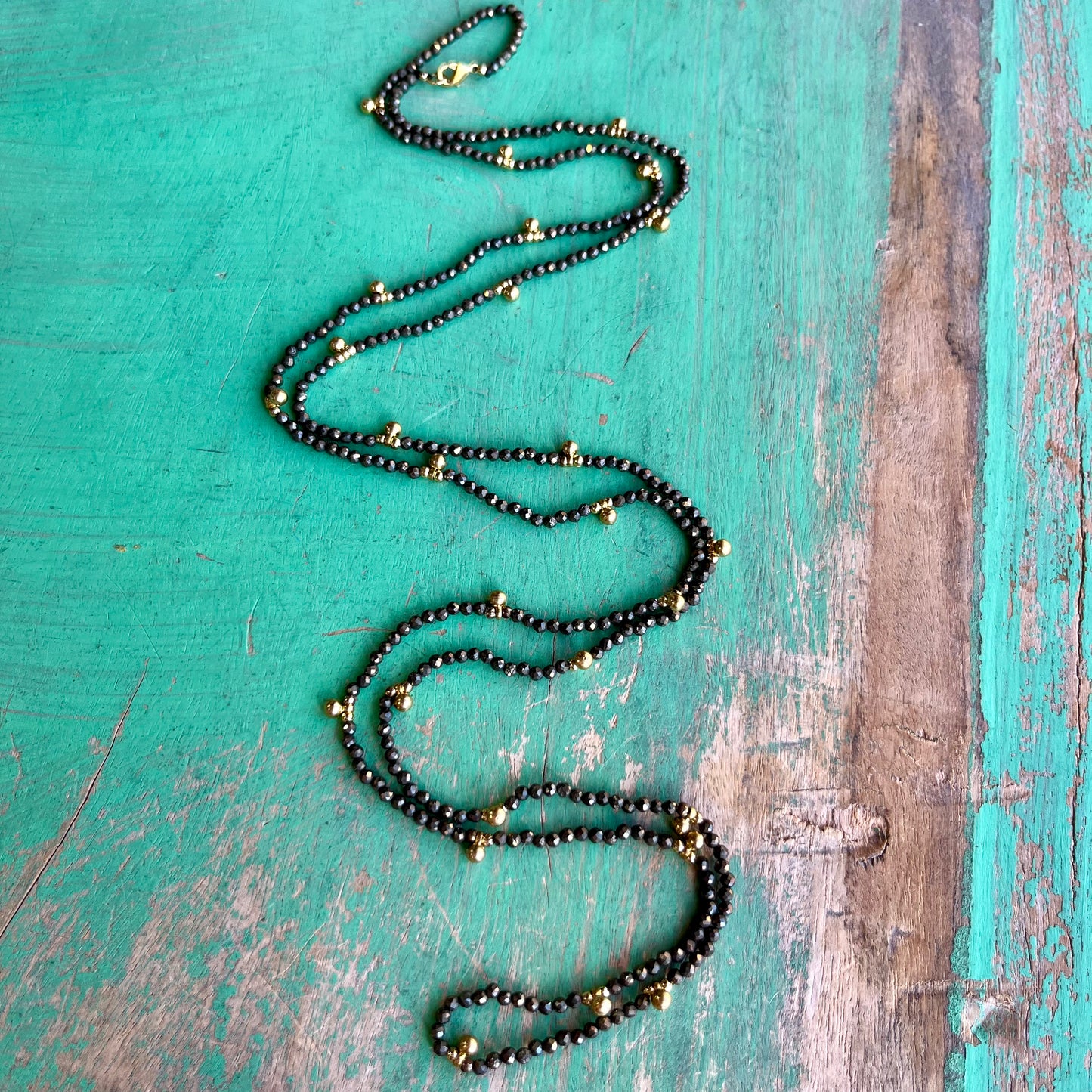 Long Natural Stone Layering Necklaces