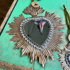 Jeweled Rays Bronze Sacred Heart Mirror