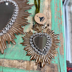 Jeweled Rays Bronze Sacred Heart Mirror
