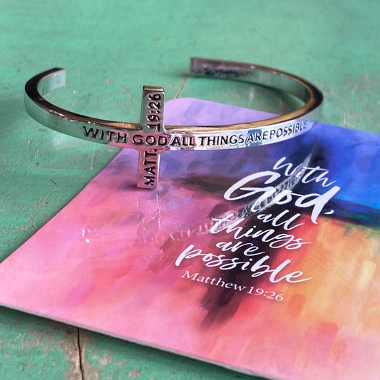 "With God All Things Are Possible" Cuff