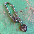 Heart Tag Toggle Bracelet