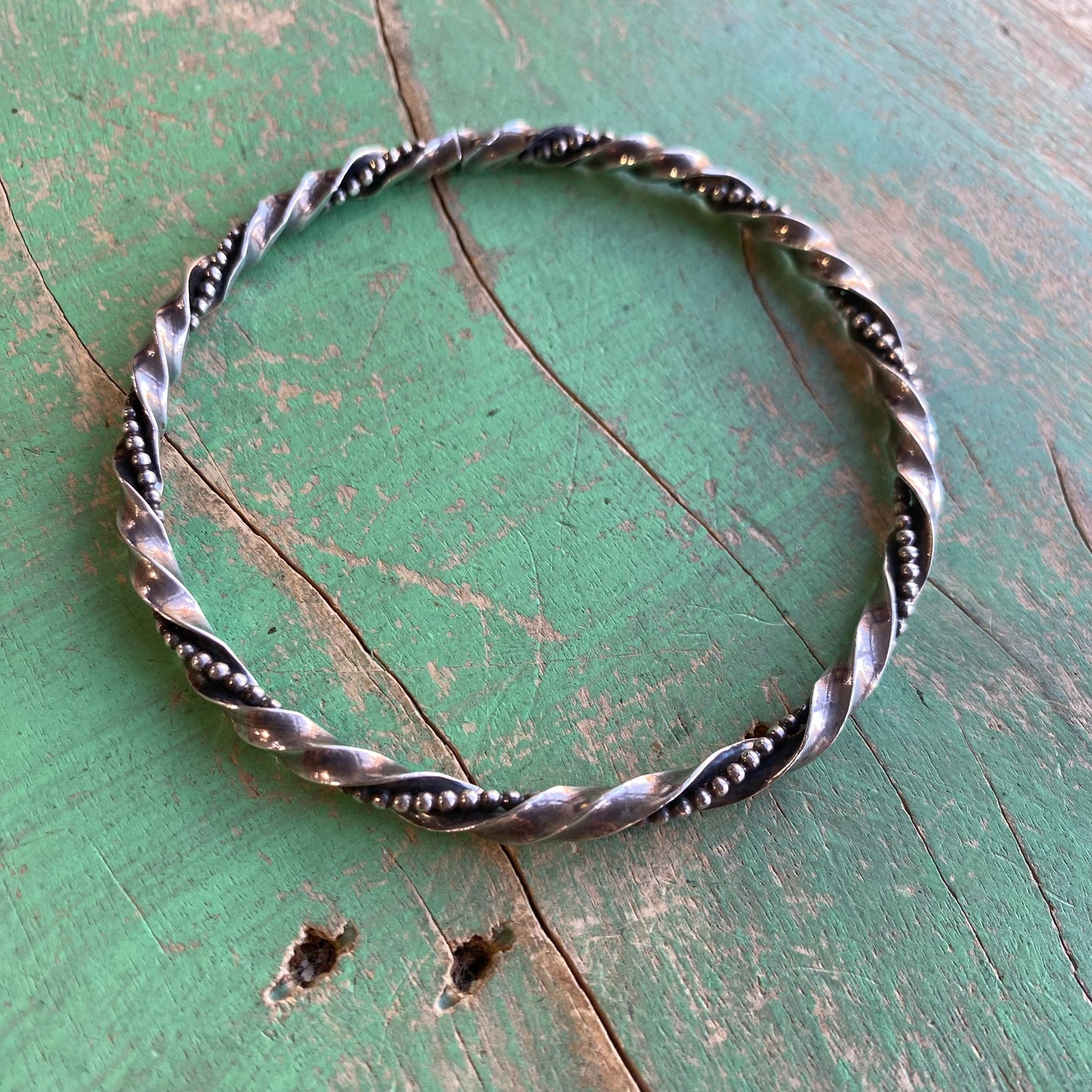 Sterling Silver Rope Bangles