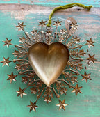 Jeweled Stars Sacred Heart Ornament