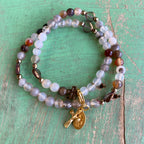 Rosary Wrap Bracelet with Gold Accents