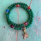Rosary Wrap Bracelet with Gold Accents