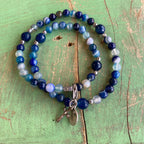 Rosary Wrap Bracelet with Silver Accents