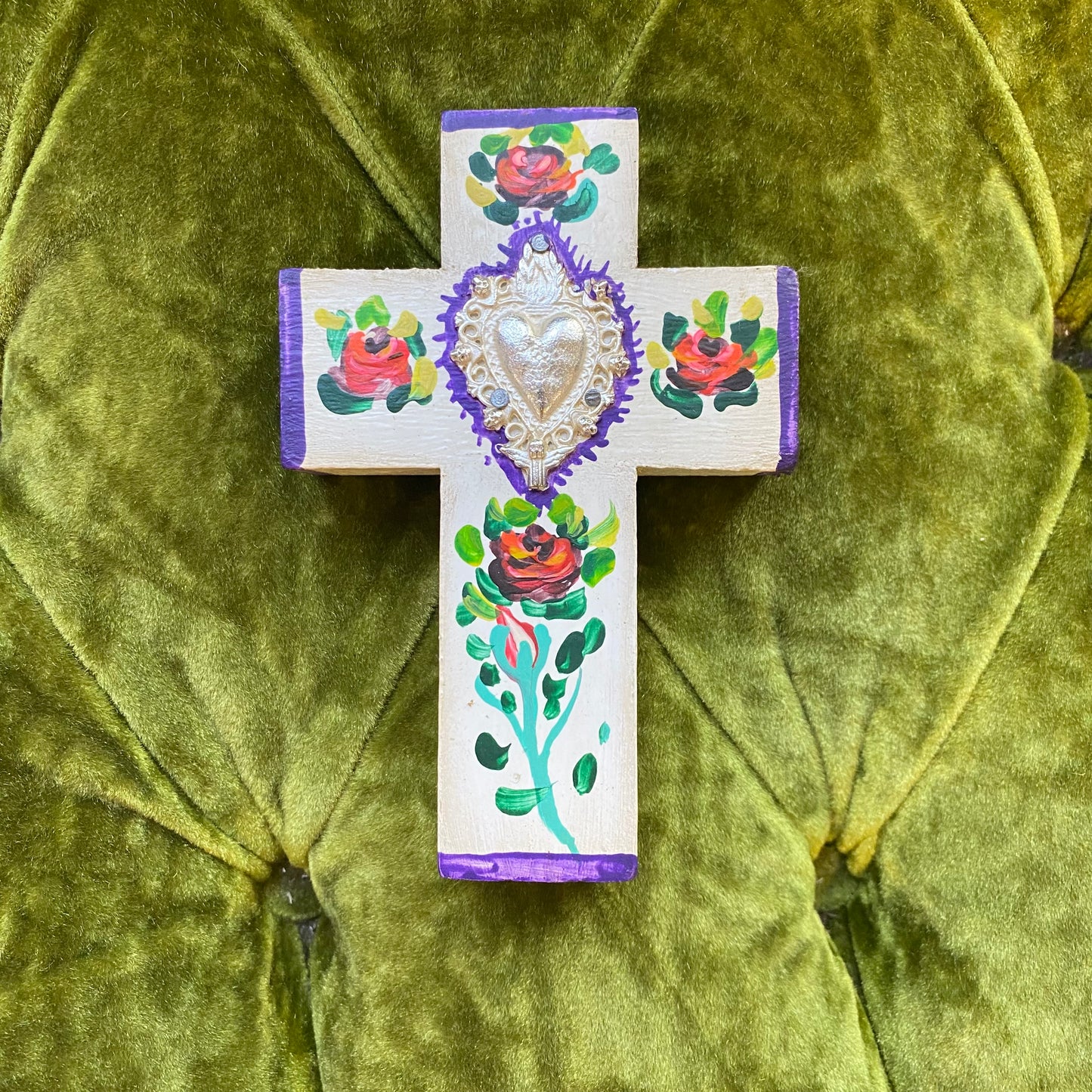 Milagros Sacred Heart Rose Cross