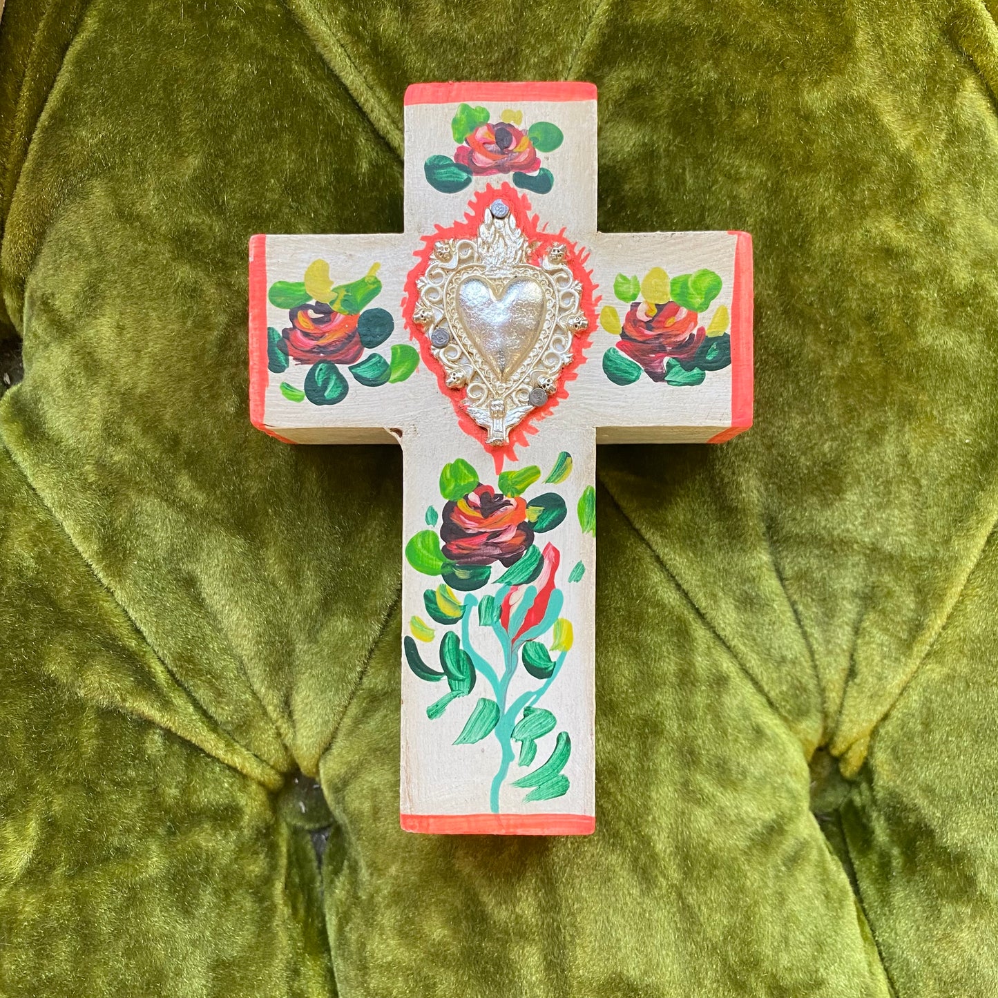 Milagros Sacred Heart Rose Cross