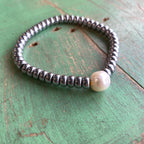 Silver Pearl Treasure Bracelet