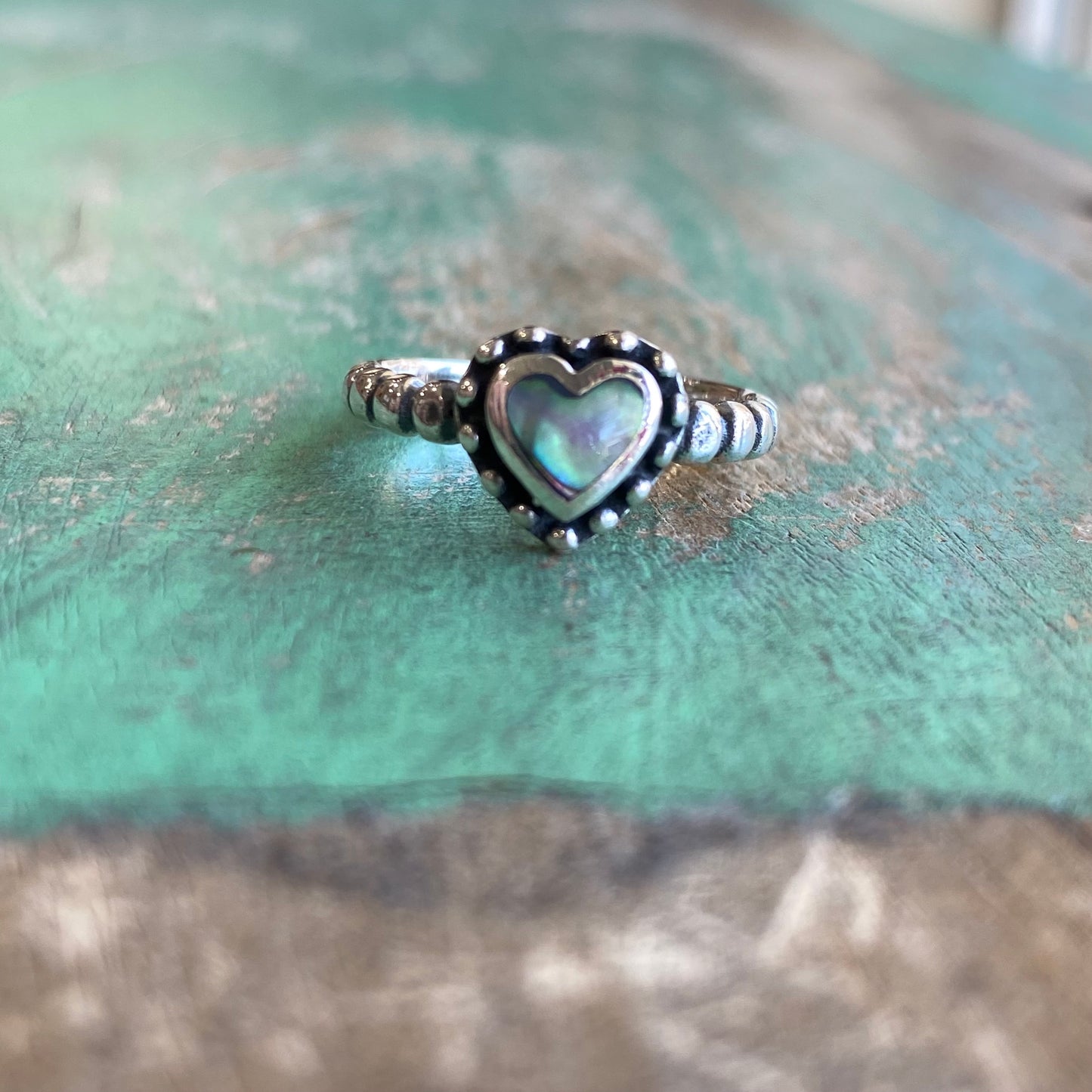 My Opal Heart Sterling Silver Ring