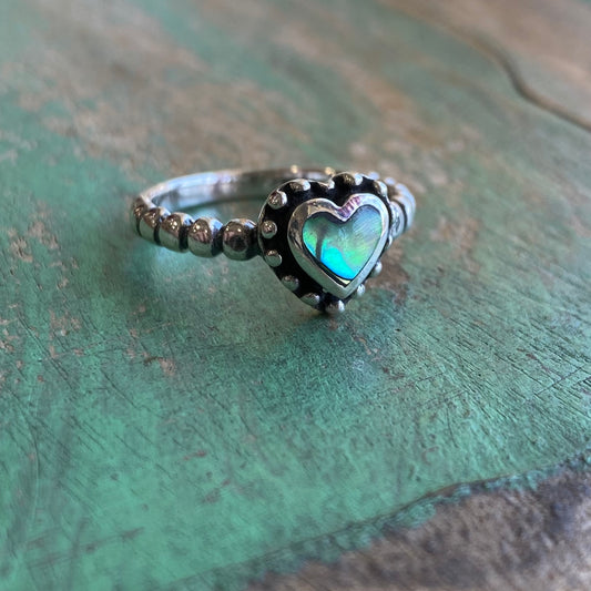 My Opal Heart Sterling Silver Ring