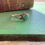 Sterling Silver Ornate Turquoise Heart Ring