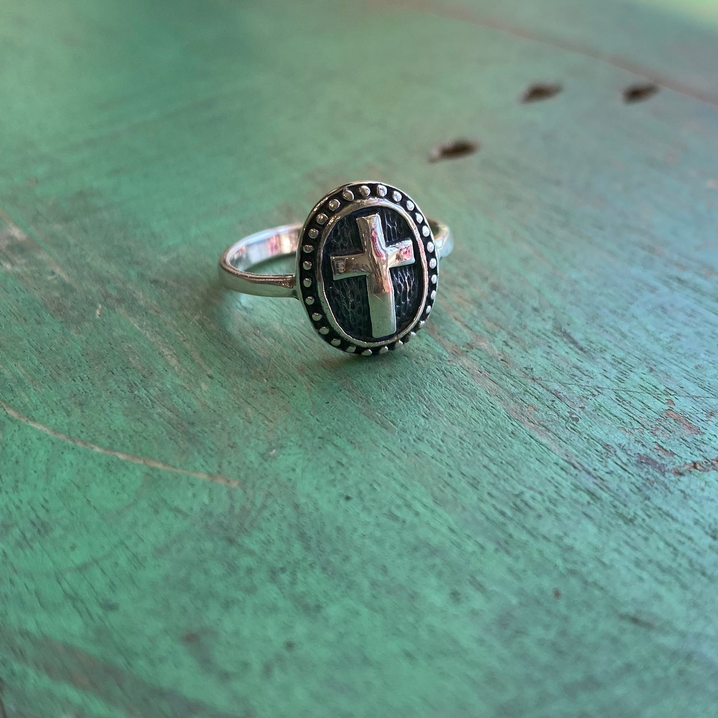 Sterling Silver Big Cross Ring