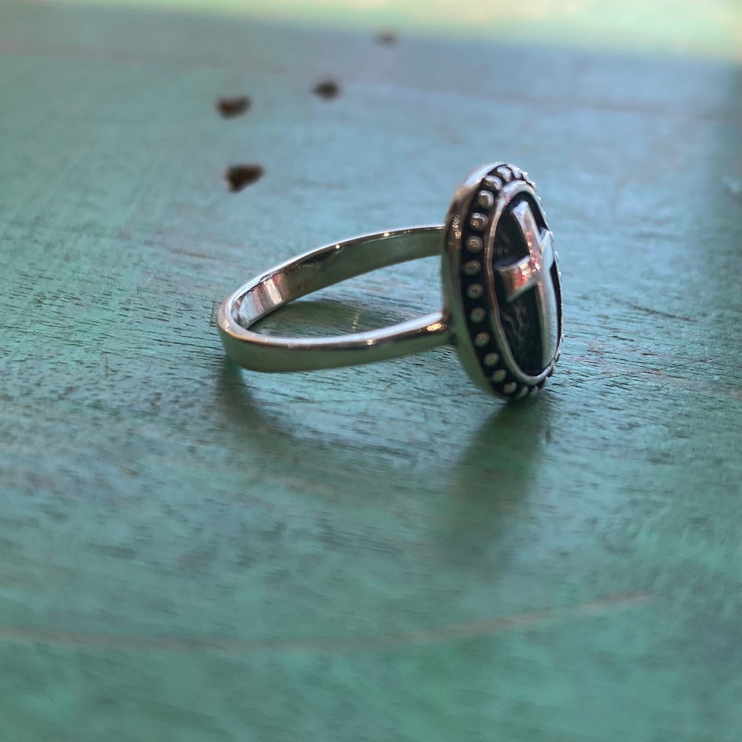 Sterling Silver Big Cross Ring
