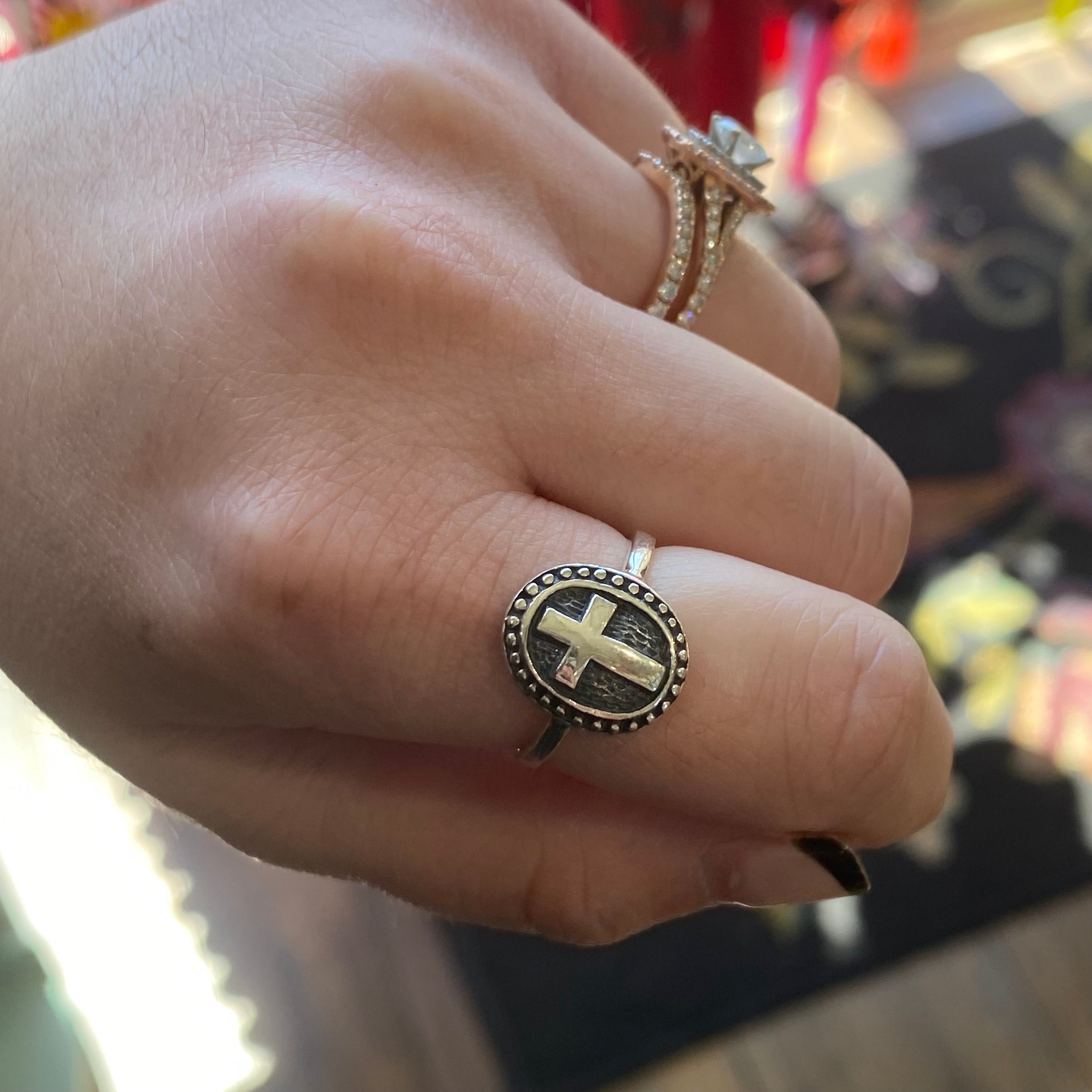 Big on sale cross ring
