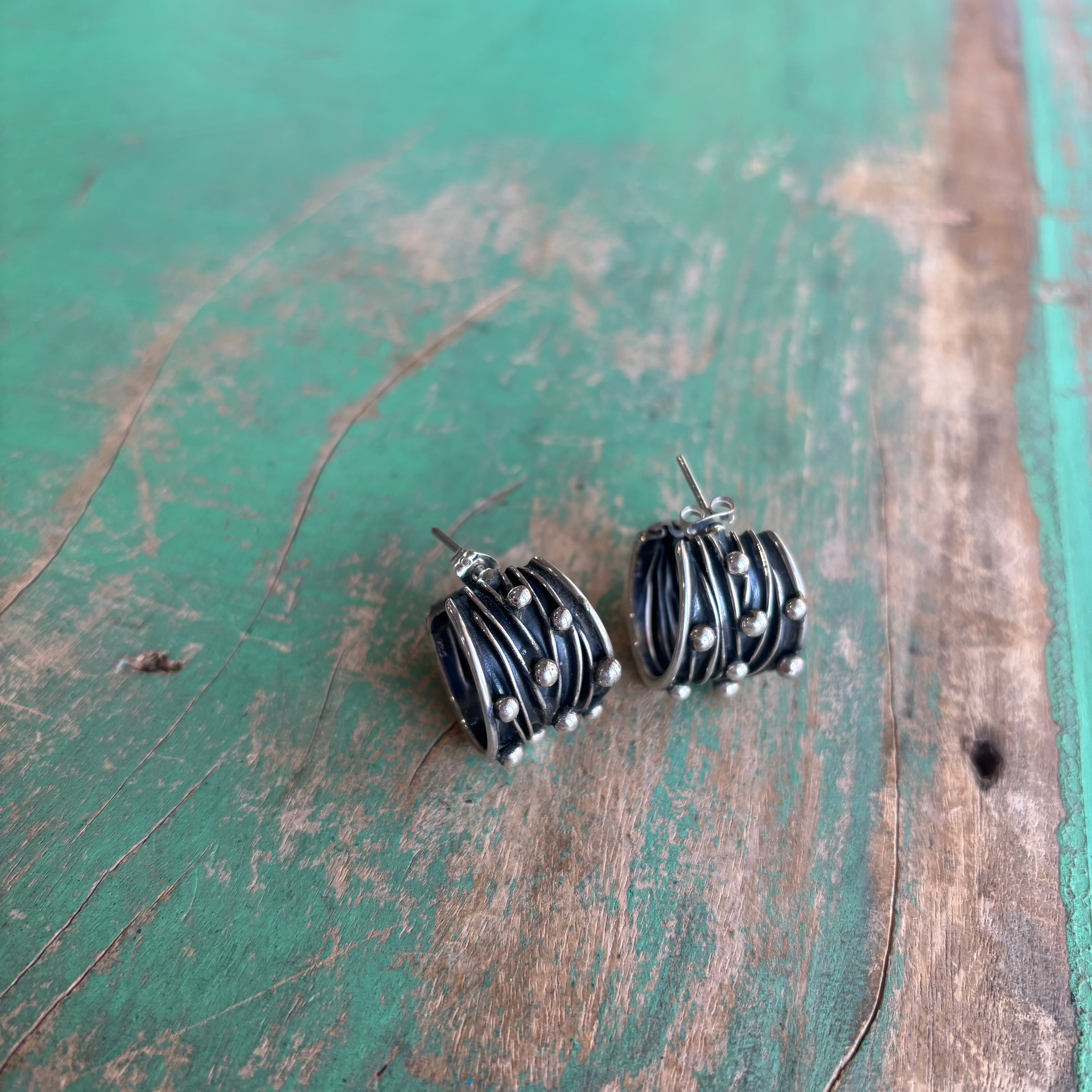 Sterling Silver Sacred Heart Cuff or Earrings