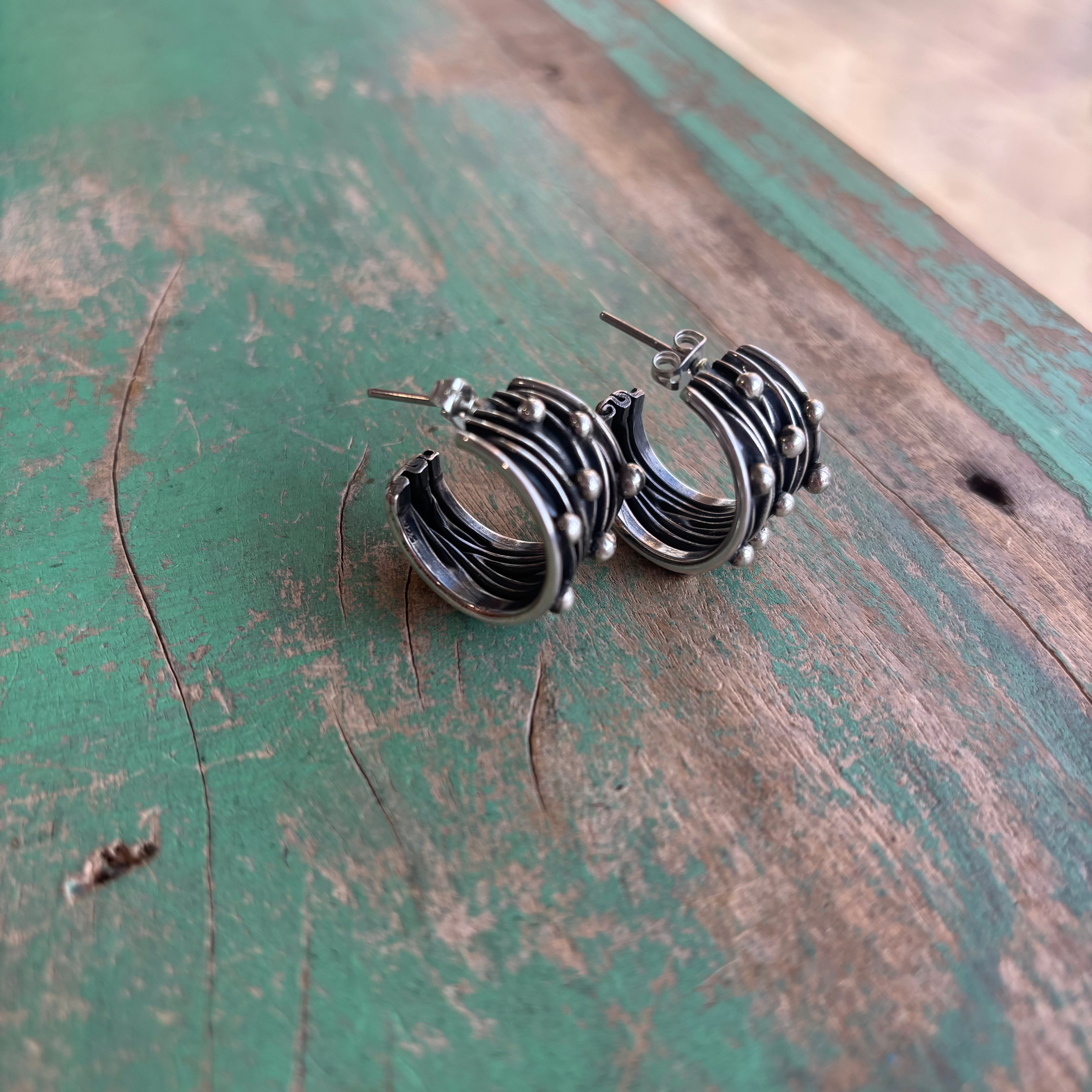 Sterling Silver Sacred Heart Cuff or Earrings