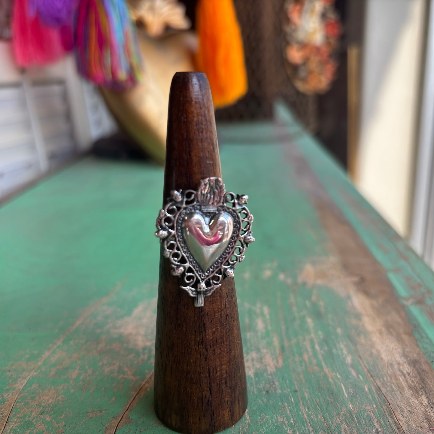 Sterling Silver Sacred Heart Rings