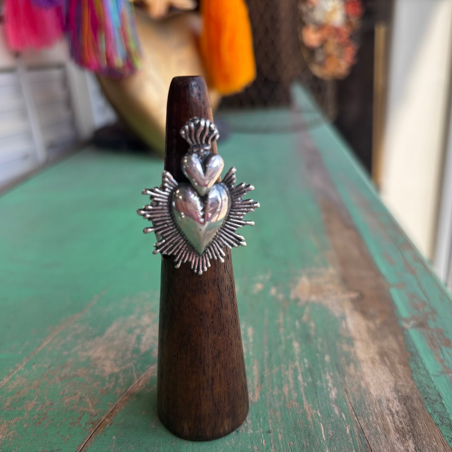 Sterling Silver Sacred Heart Rings