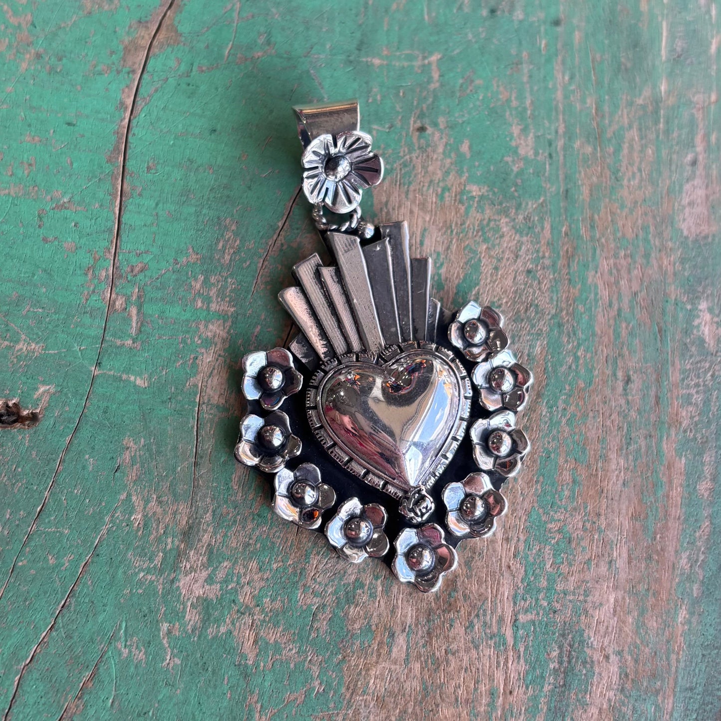 Blooming Sacred Heart Pendant or Necklace