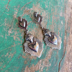 Sacred Heart on Fire Earrings