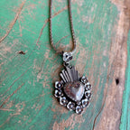 Blooming Sacred Heart Pendant or Necklace