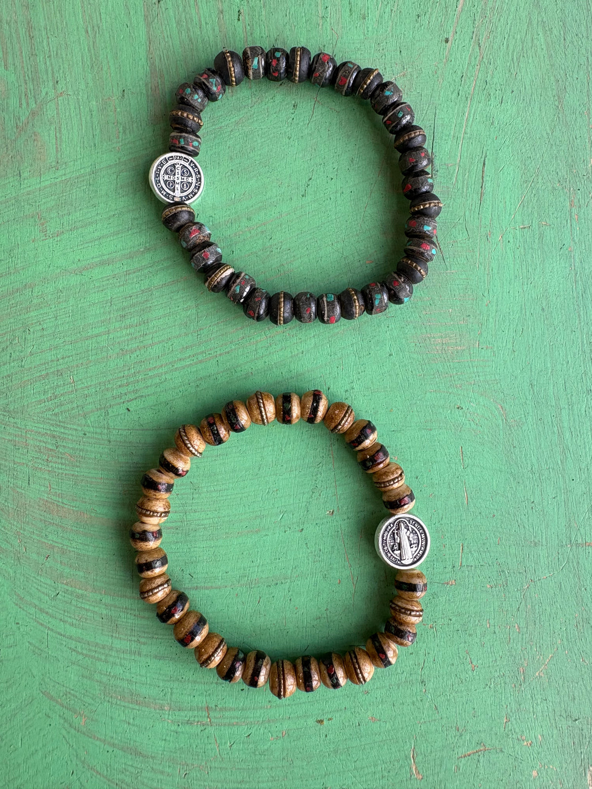 Men of Faith St. Benedict Prayer Bead Bracelet