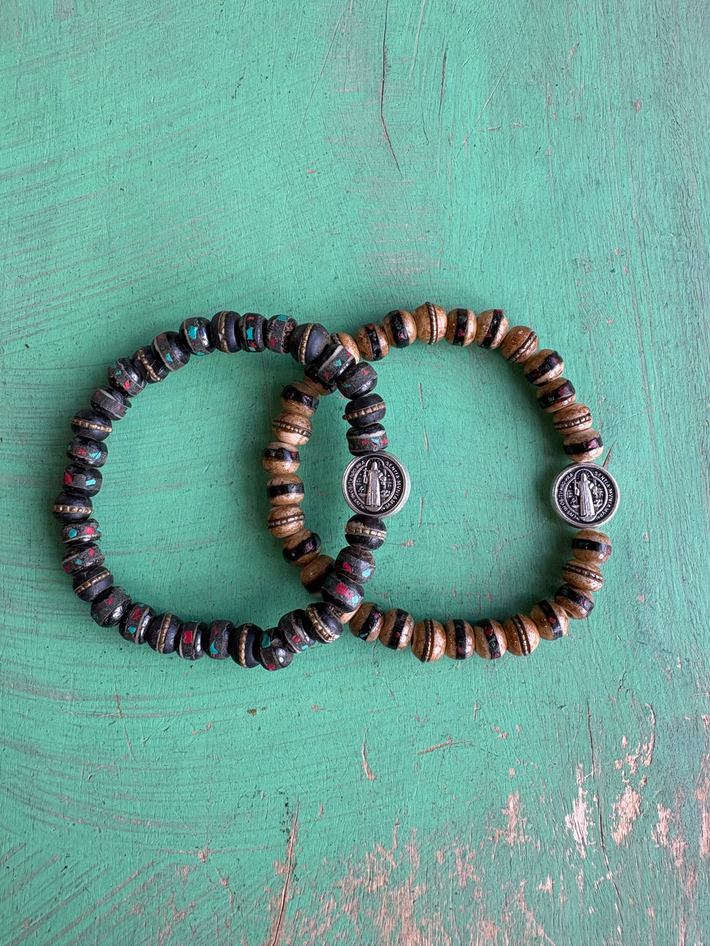Men of Faith St. Benedict Prayer Bead Bracelet