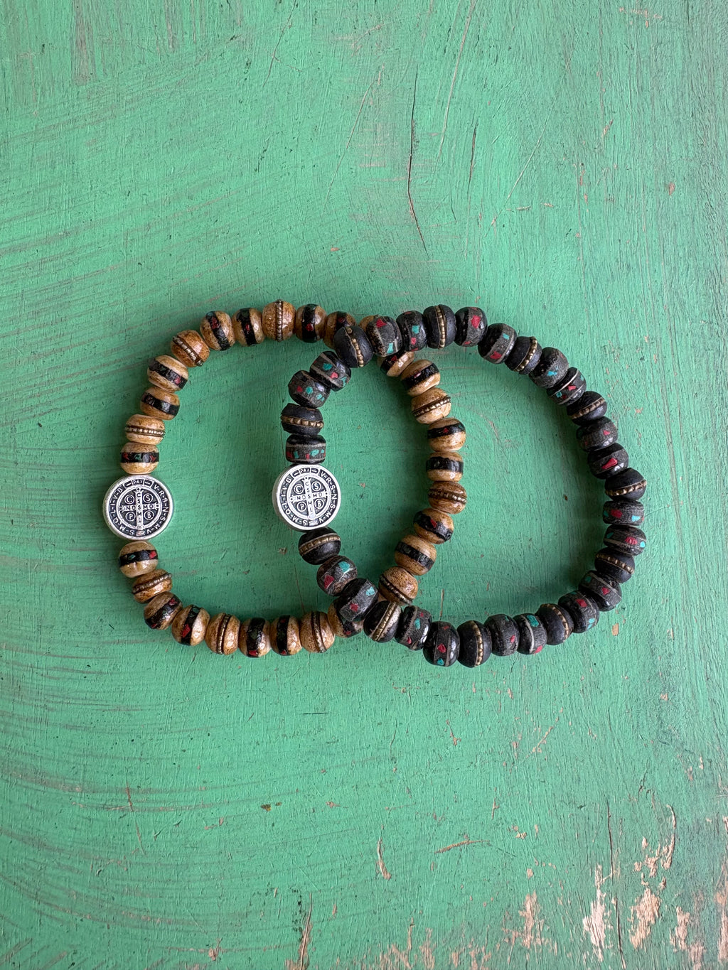 Men of Faith St. Benedict Prayer Bead Bracelet