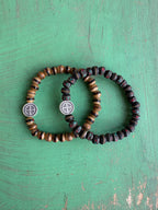 Men of Faith St. Benedict Prayer Bead Bracelet