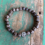 Pebble Saddle Wood Bracelet