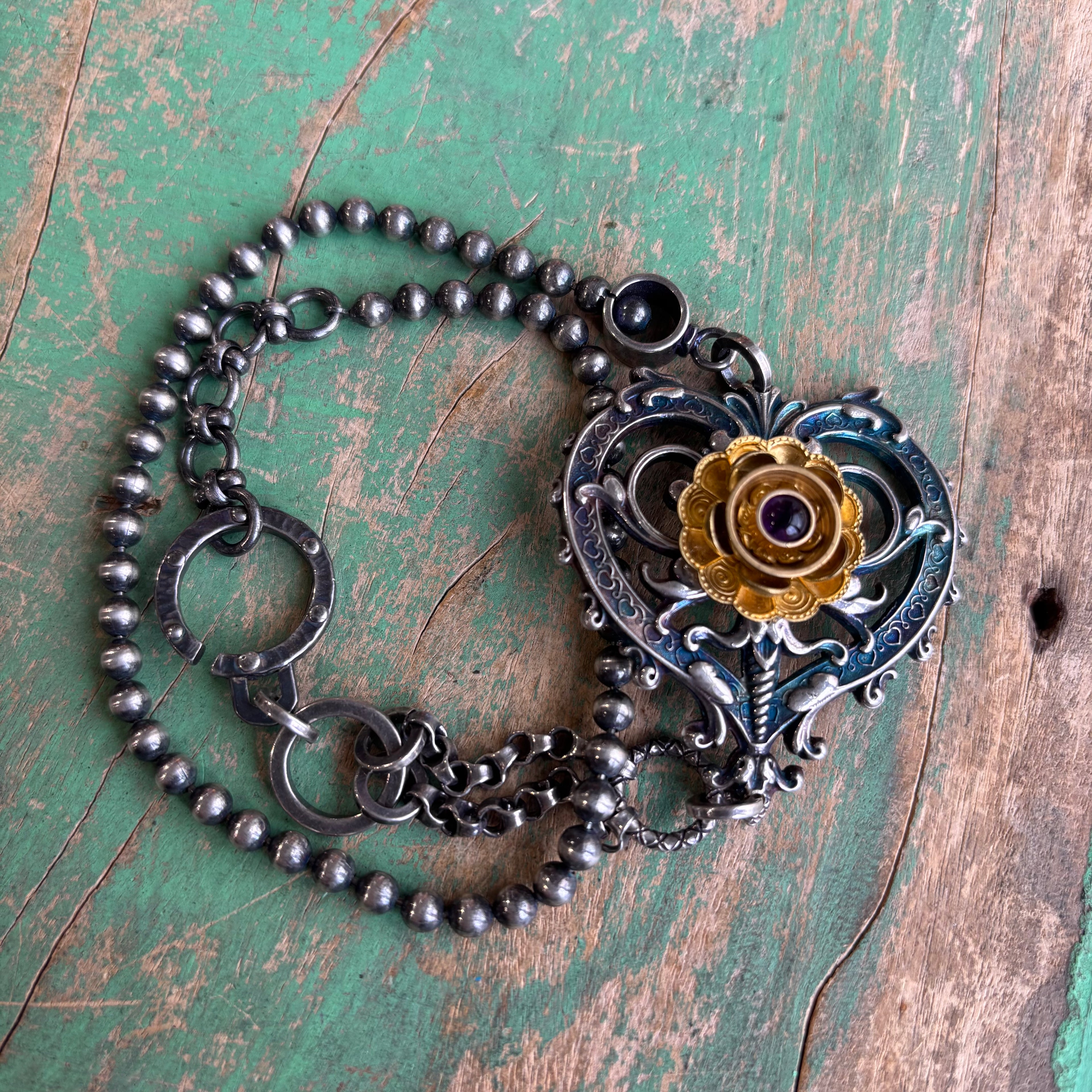 Blooming Heart Adjustable Bracelet