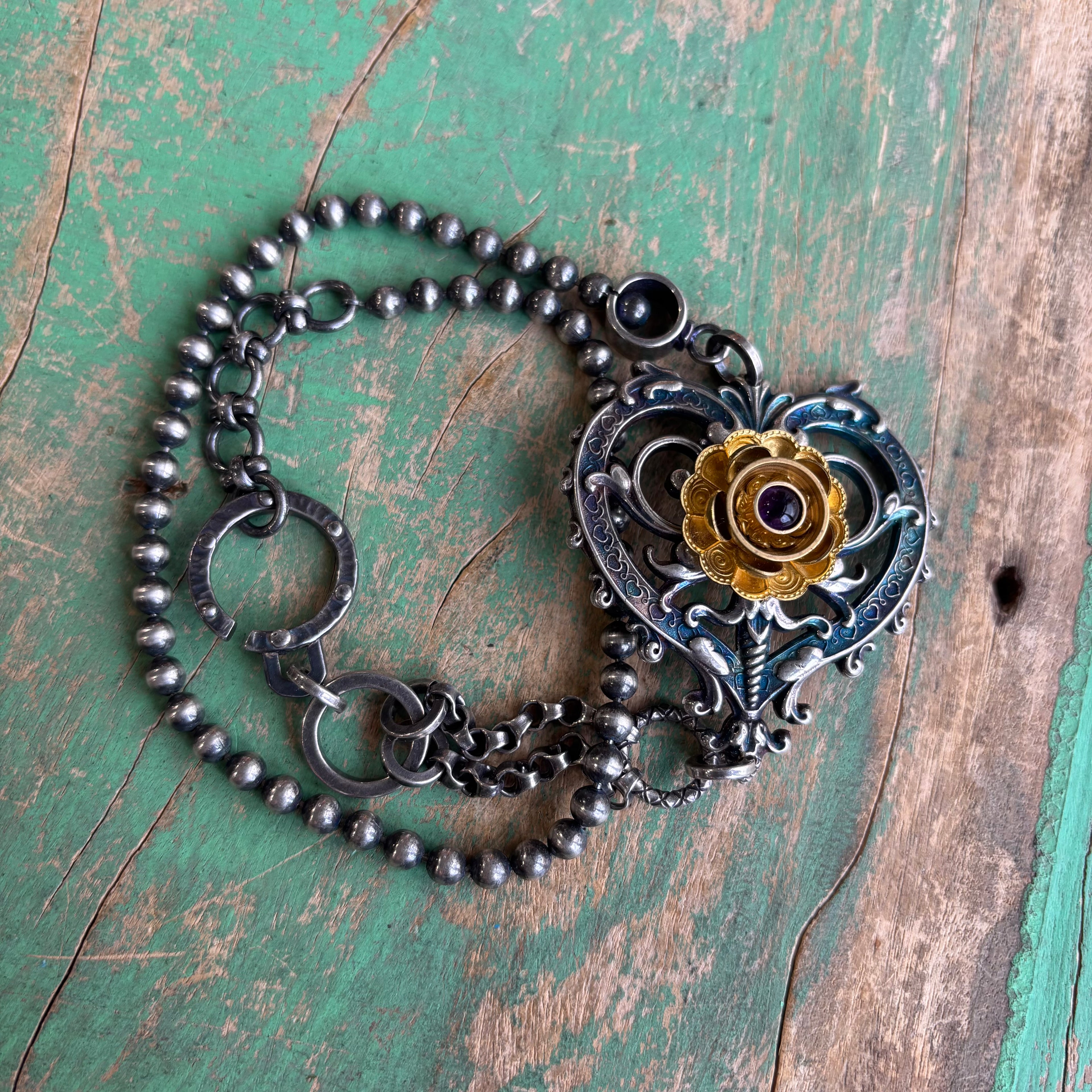 Blooming Heart Adjustable Bracelet