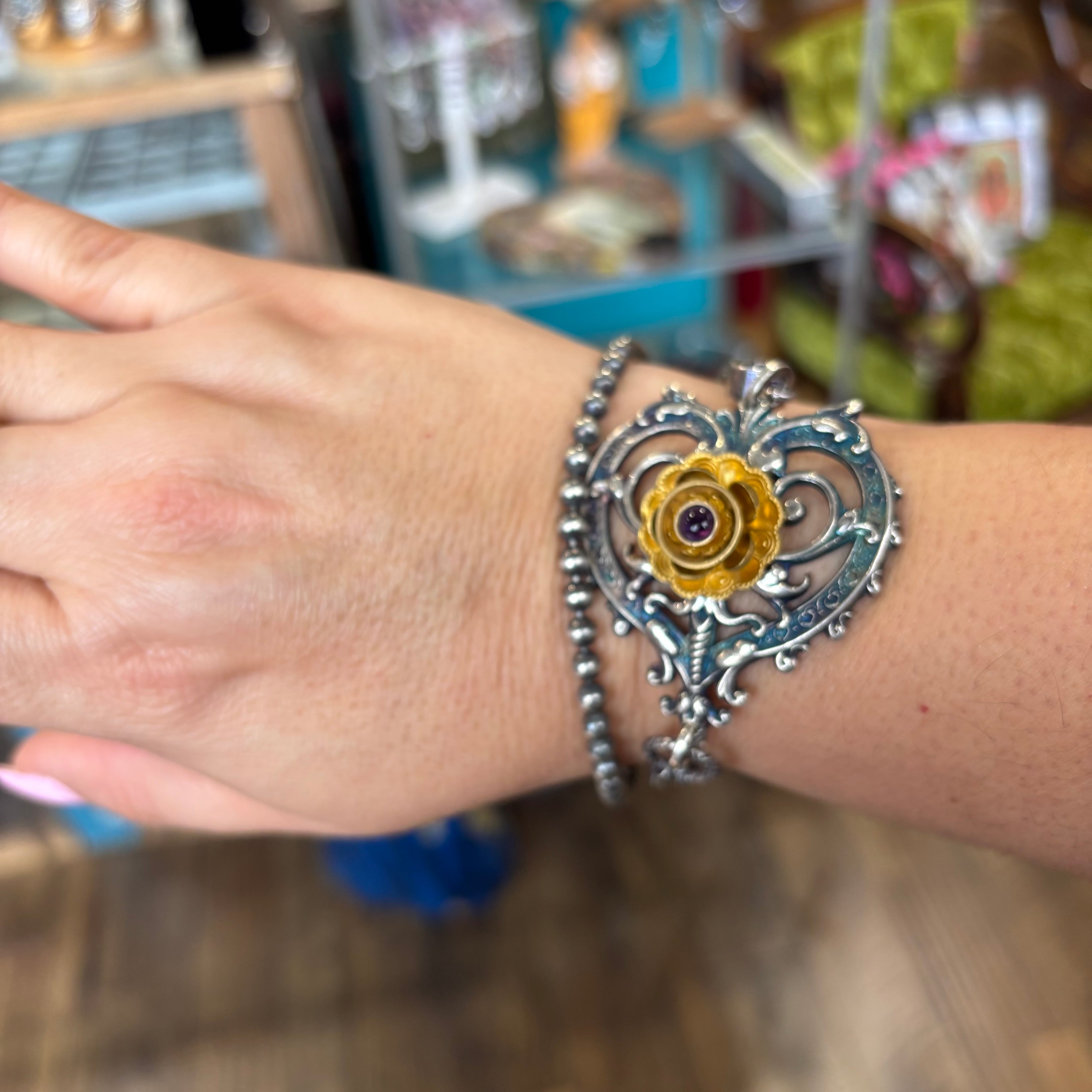 Blooming Heart Adjustable Bracelet