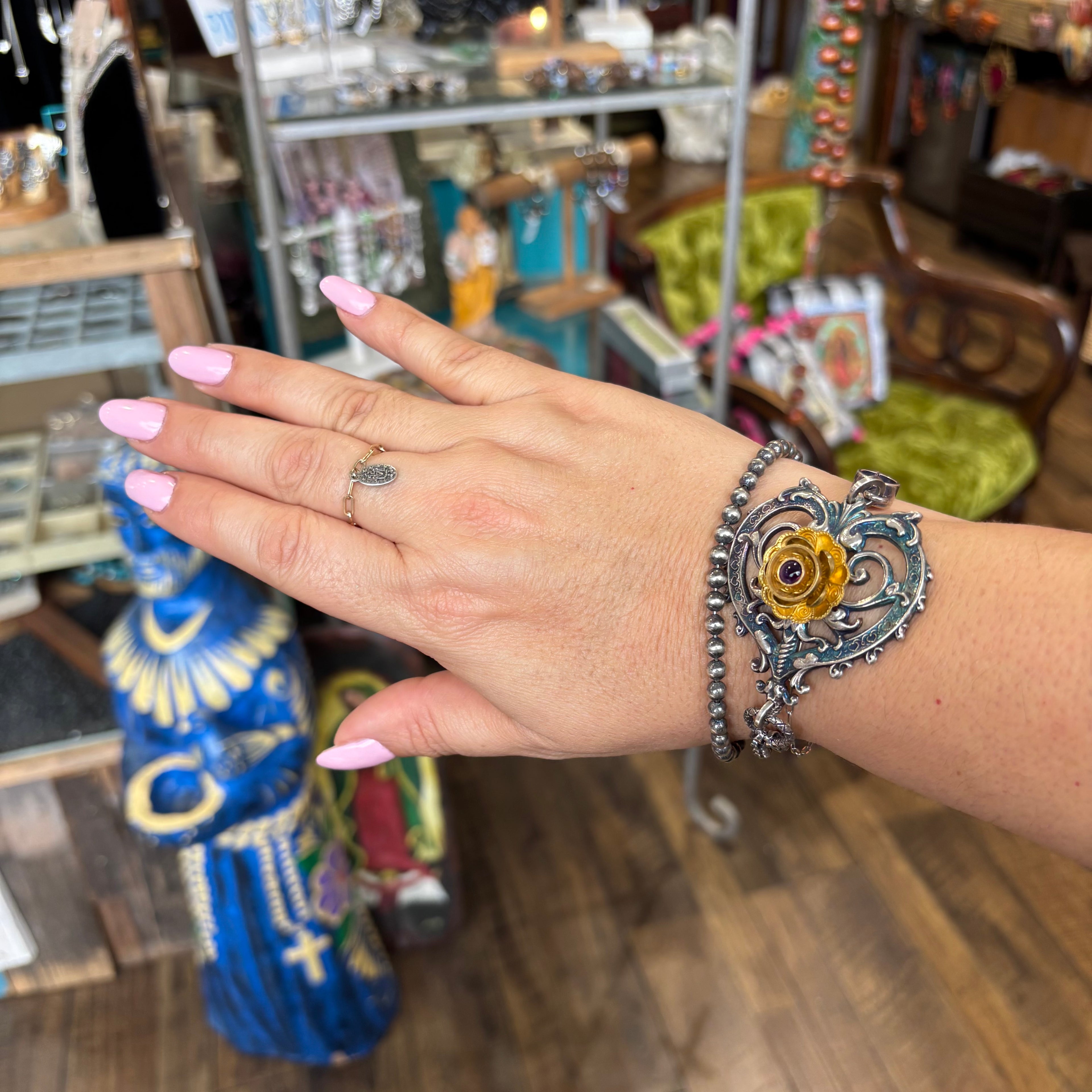 Blooming Heart Adjustable Bracelet