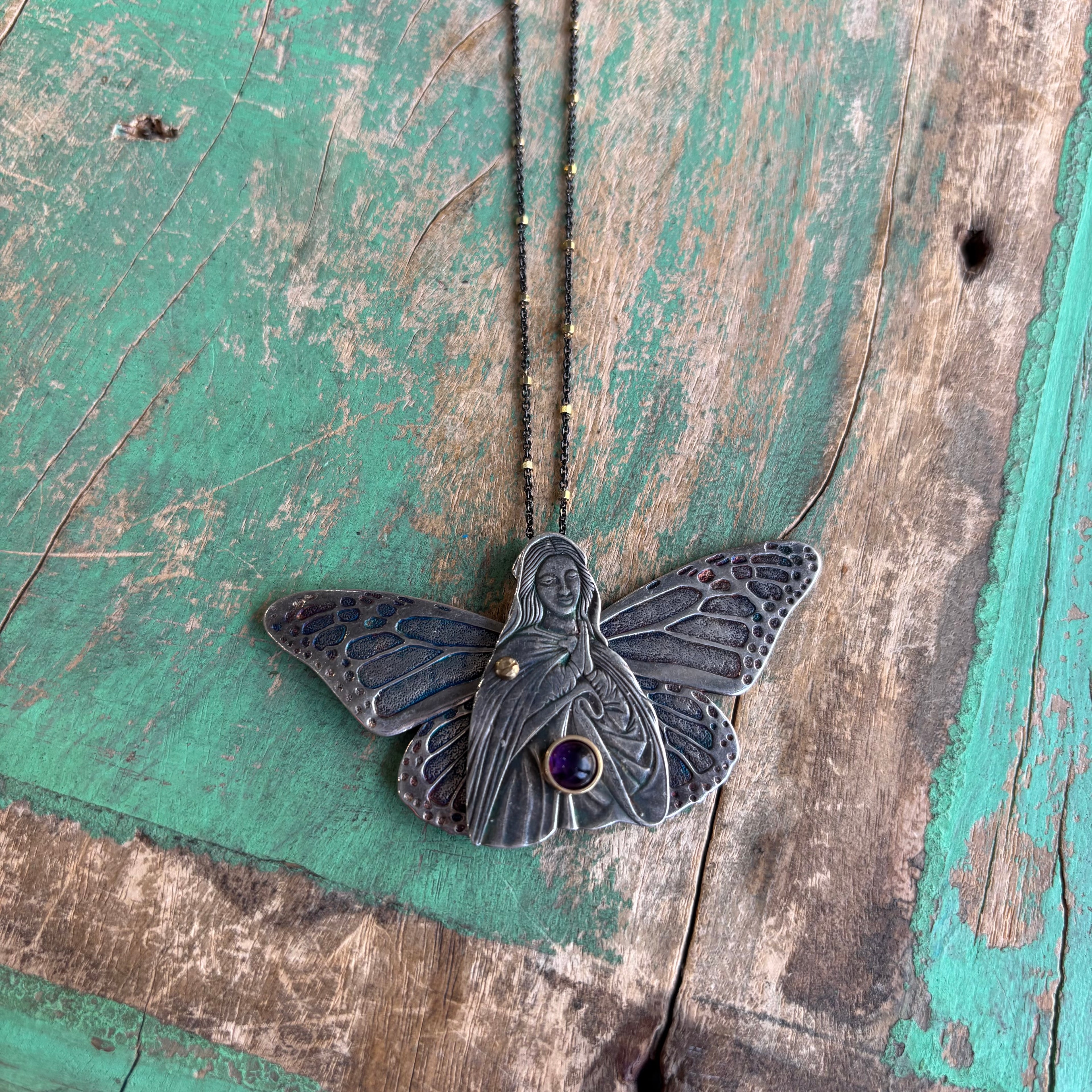Our Lady Butterfly Necklace