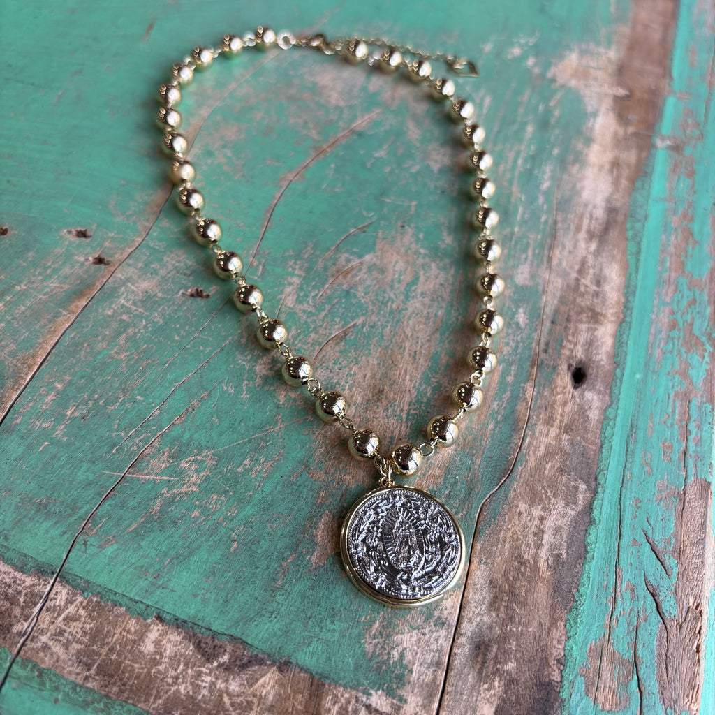 Gold OLG Ball Chain Necklace