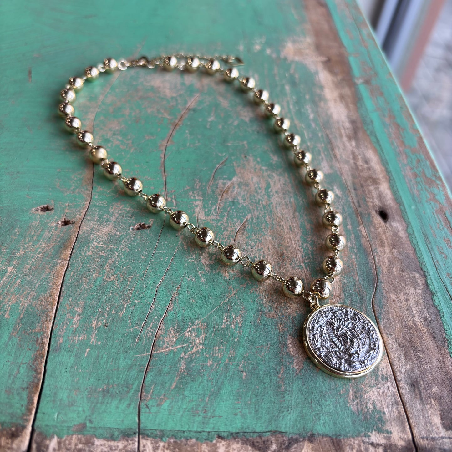 Gold OLG Ball Chain Necklace