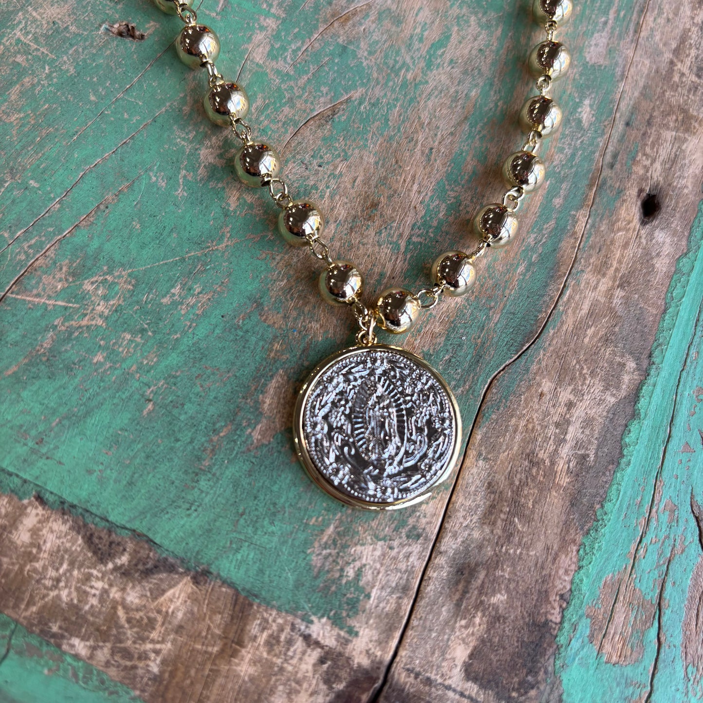 Gold OLG Ball Chain Necklace